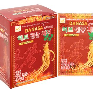 Miếng dán giảm đau thảo dược Danasa ginseng (7.5cm x 10cm) hộp 20 gói x 5 miếng