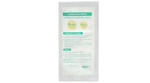 Miếng dán mụn Acnes Clear Patch giúp kháng khuẩn, sạch mụn hộp 24 miếng