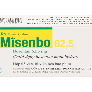 Misenbo 62.5 trị tăng huyết áp (3 vỉ x 10 viên)