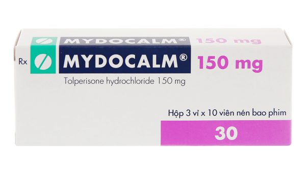 Mydocalm 150mg trị triệu chứng co cứng cơ sau đột quỵ (3 vỉ x 10 viên)