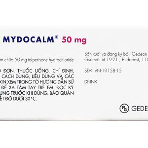 Mydocalm 50mg trị co cứng cơ sau đột quỵ (3 vỉ x 10 viên)