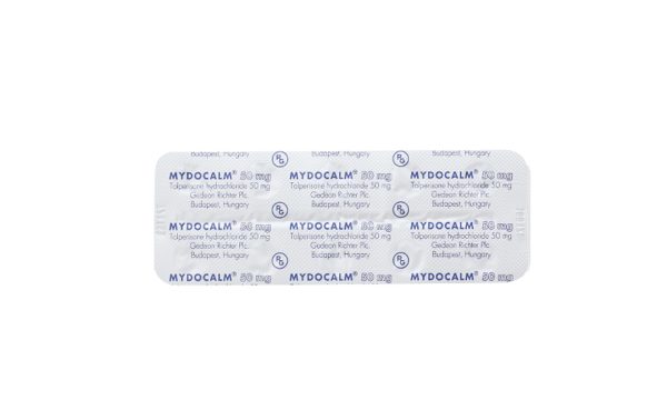 Mydocalm 50mg trị co cứng cơ sau đột quỵ (3 vỉ x 10 viên)