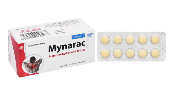 Mynarac 150mg điều trị triệu chứng co cứng cơ sau đột quỵ (6 vỉ x 10 viên)