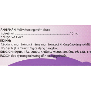 Myspa 10mg trị mụn trứng cá (3 vỉ x 10 viên).