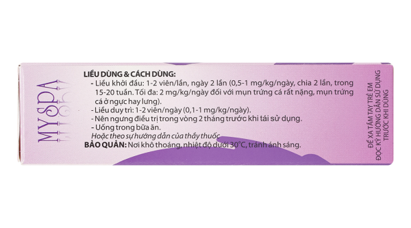 Myspa 10mg trị mụn trứng cá (3 vỉ x 10 viên).