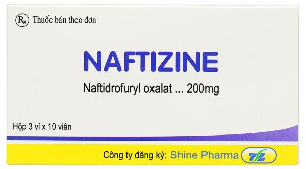 Naftizine 200mg điều trị viêm động mạch tắc nghẽn mãn tính chi dưới (3 vỉ x 10 viên)