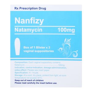 Viên đặt âm đạo Nanfizy 100mg trị và dự phòng nhiễm nấm âm hộ, âm đạo (1 vỉ x 3 viên)