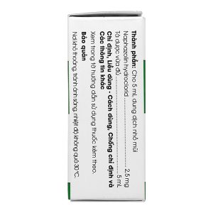 Thuốc nhỏ mũi Naphazolin 0.05% Danapha giảm nghẹt mũi, sung huyết mũi lọ 5ml