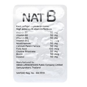 Nat B bổ sung vitamin B, giảm mệt mỏi hộp 30 viên