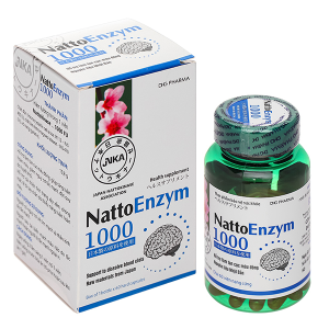 NattoEnzym 1000 hỗ trợ làm tan cục máu đông, giảm nguy cơ đột quỵ lọ 60 viên