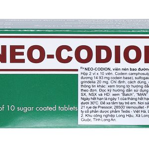 Neo-Codion trị ho khan, ho do kích ứng (2 vỉ x 10 viên)