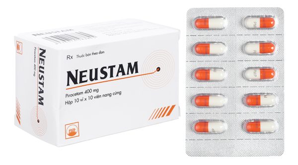 Neustam 400mg trị chóng mặt, giật rung cơ (10 vỉ x 10 viên)