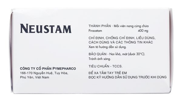 Neustam 400mg trị chóng mặt, giật rung cơ (10 vỉ x 10 viên)