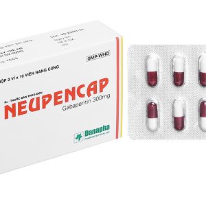 Neupencap 300mg trị động kinh, đau dây thần kinh (3 vỉ x 10 viên)