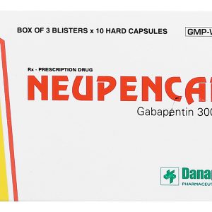 Neupencap 300mg trị động kinh, đau dây thần kinh (3 vỉ x 10 viên)