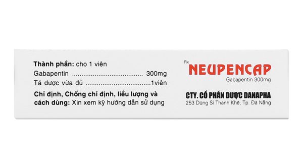 Neupencap 300mg trị động kinh, đau dây thần kinh (3 vỉ x 10 viên)