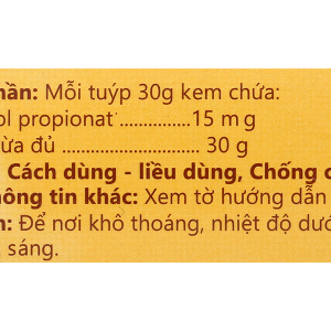 Neutasol Cream 0.05% trị chàm, vảy nến, viêm da tuýp 30g