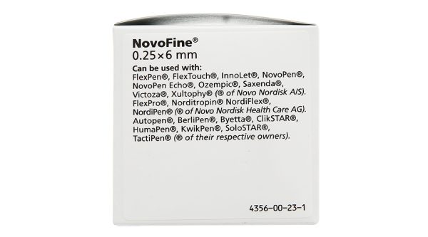 Đầu kim Novofine 31G (0,25 x 6mm) dùng cho bút tiêm của Novo Nordisk hộp 100 cái