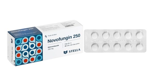 Novofungin 250 phòng, trị nhiễm khuẩn kỵ khí (2 vỉ x 10 viên)