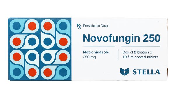 Novofungin 250 phòng, trị nhiễm khuẩn kỵ khí (2 vỉ x 10 viên)