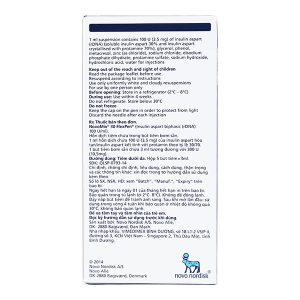 Bút tiêm NovoMix 30 FlexPen 100IU/ml trị đái tháo đường (5 cây x 3ml)