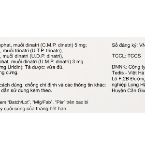 Núcleo C.M.P Forte trị các bệnh lý thần kinh ngoại biên (6 vỉ x 5 viên)