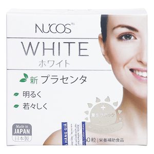 Nucos White New Placenta hỗ trợ trắng da, giảm nám lọ 60 viên