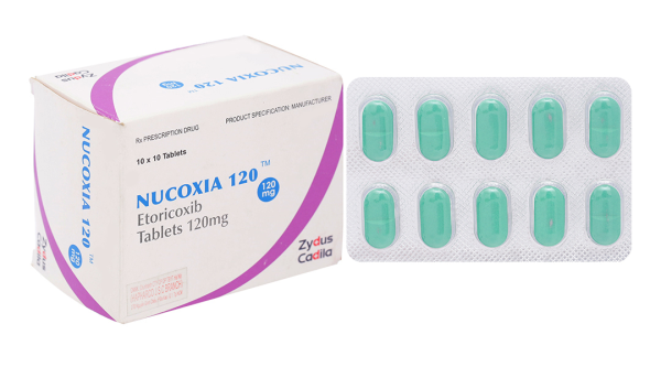 Nucoxia 120 giảm đau, kháng viêm xương khớp (10 vỉ x 10 viên)