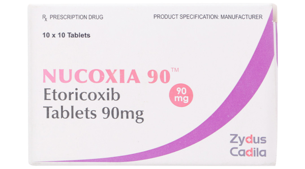 Nucoxia 90mg giảm đau, kháng viêm xương khớp (10 vỉ x 10 viên)