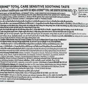 Nước súc miệng Listerine Total Care Sensitive hơi thở thơm mát chai 750ml