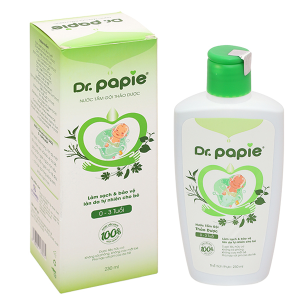 Nước tắm gội thảo dược Dr.Papie ngừa rôm sảy, mẩn ngứa cho bé chai 230ml