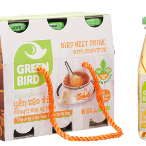 Nước yến sào và đông trùng hạ thảo Green Bird hộp 6 chai x 185ml