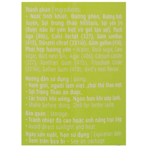 Nước yến sào và đông trùng hạ thảo Green Bird chai 185ml