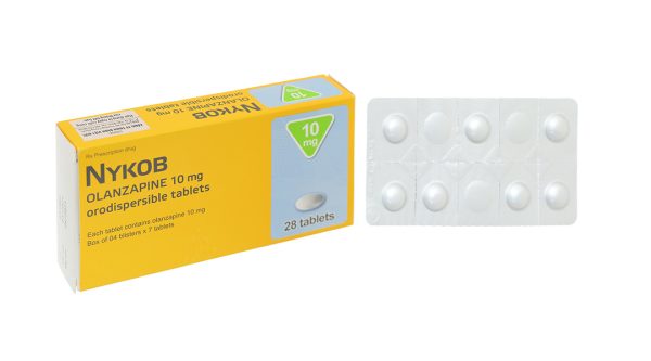 Nykob 10mg trị tâm thần phân liệt, rối loạn lưỡng cực (4 vỉ x 7 viên)