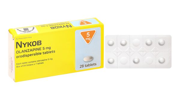 Nykob 5mg trị tâm thần phân liệt, rối loạn lưỡng cực (4 vỉ x 7 viên)