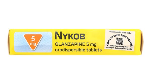 Nykob 5mg trị tâm thần phân liệt, rối loạn lưỡng cực (4 vỉ x 7 viên)