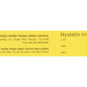 Nystatin 500.000 I.U Vidipha phòng và trị nhiễm nấm Candida (2 vỉ x 8 viên)