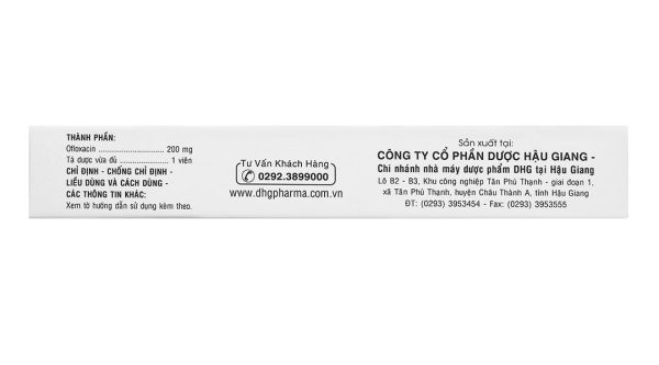Ofcin DHG 200mg điều trị các trường hợp nhiễm khuẩn (2 vỉ x 10 viên)