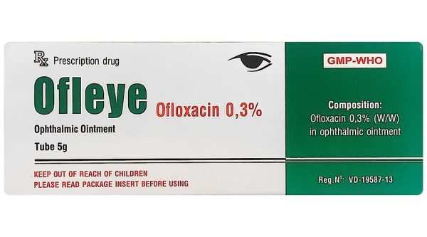 Thuốc mỡ tra mắt Ofleye 0,3% điều trị các bệnh nhiễm trùng mắt tuýp 5g