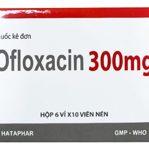 Ofloxacin 300 Hà Tây điều trị nhiễm trùng niệu sinh dục, hô hấp (6 vỉ x 10 viên)
