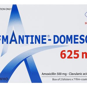 Ofmantine - Domesco 625mg trị nhiễm khuẩn nhạy cảm (2 vỉ x 7 viên)
