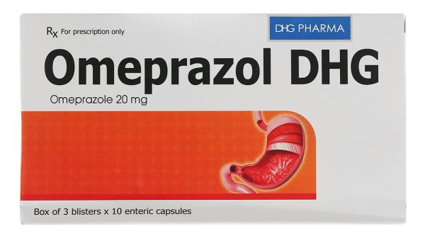 Omeprazol DHG 20mg trị trào ngược dạ dày, thực quản (3 vỉ x 10 viên)