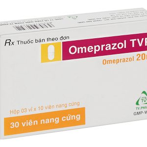 Omeprazol TVP 20mg trị loét dạ dày, tá tràng (3 vỉ x 10 viên)