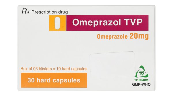 Omeprazol TVP 20mg trị loét dạ dày, tá tràng (3 vỉ x 10 viên)