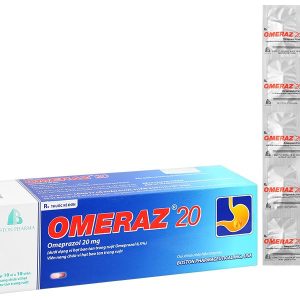 Omeraz 20 điều trị và dự phòng viêm loét, trào ngược dạ dày, thực quản (10 vỉ x 10 viên)