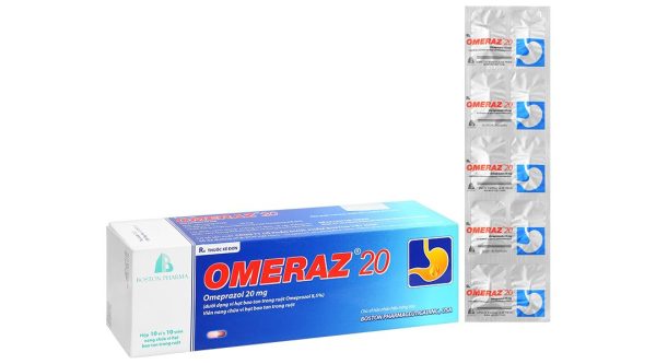 Omeraz 20 điều trị và dự phòng viêm loét, trào ngược dạ dày, thực quản (10 vỉ x 10 viên)