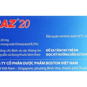 Omeraz 20 điều trị và dự phòng viêm loét, trào ngược dạ dày, thực quản (10 vỉ x 10 viên)