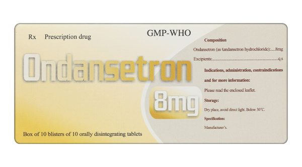Ondansetron MD Pharco 8mg điều trị buồn nôn và nôn sau phẫu thuật (10 vỉ x 10 viên)