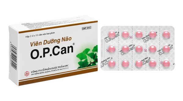 Viên Dưỡng Não O.P.Can tuần hoàn máu não, cải thiện trí nhớ (2 vỉ x 15 viên)