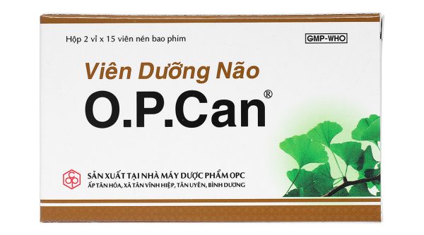 Viên Dưỡng Não O.P.Can tuần hoàn máu não, cải thiện trí nhớ (2 vỉ x 15 viên)